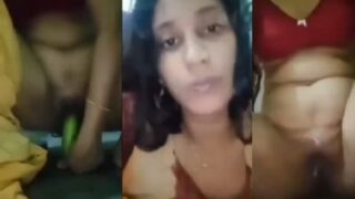 Desi teen’s steamy cucumber masturbation MMS