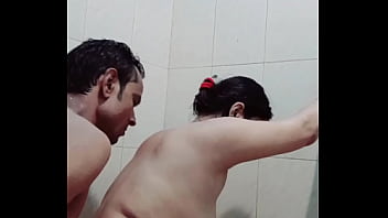Desi bathroom fuck session