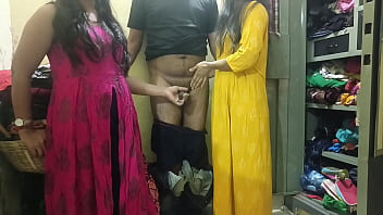 Desi beauty double teamed in steamy Hindi roleplay sex scene