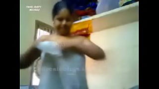Tamil milf films herself flaunting her big tits