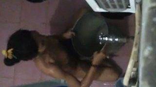 Peeping on the Indian Maid’s Steamy Bath