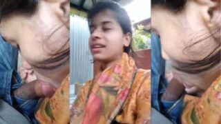 Teen Temptress Takes It Outside: A Wild Oral Encounter
