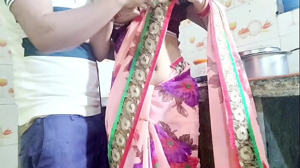Desi bhabhi washing dishes when her devar arrives and demands her wet pussy, Hindi audio.