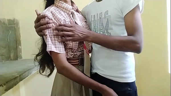 Village schoolboy takes his 18-year-old desi girlfriend hard in the backfield