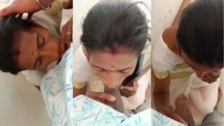 Unfaithful wife pleasures her lover with a wild outdoor Tamil blowjob