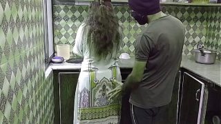 Desi Bhabhi Gets Ravished in the Kitchen While Cooking, Hindi Moans