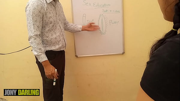 Indian tutor gives her student a hands-on lesson in anatomy, with explicit Hindi coaching by Jony Darling