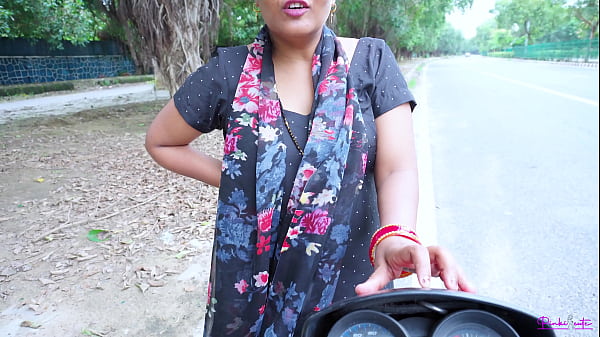Desi Bhabhi Whore Takes a Rough Doggy Style Fuck from a Client on the Street with Hindi Moans
