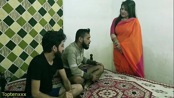 Malkin Aunty’s Wild Ride: Two Young Studs Give Her a Hindi Moaning Threesome
