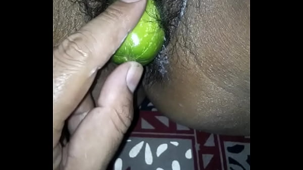 Desi housewife devouring a thick, juicy cucumber