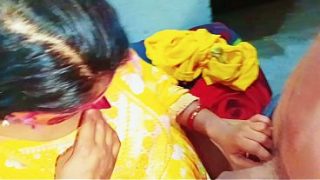 Indian Bhabhi’s Tight Pussy Pounded in Spooning Position with Loud Hindi Moans
