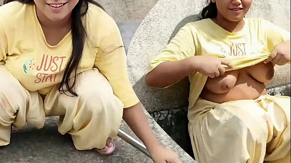 Hot Desi Village Girl’s Outdoor XXX Romance with Young Married Bhabhi on the Roof