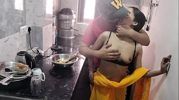 Spicy Indian Housewife Gets Naughty With Hubby in the Kitchen