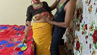 Horny Devar Fucks His Bhabhi Hard in Holi Celebration with Dirty Hindi Moans