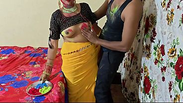 Horny Devar Fucks His Bhabhi Hard in Holi Celebration with Dirty Hindi Moans