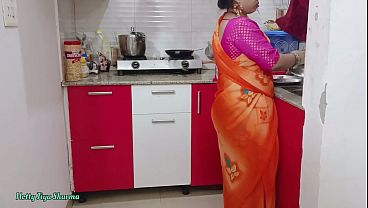 Desi Bhabhi Gets Ravaged by Massive Cock in Her Own Kitchen