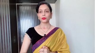 Desi Bhabhi in Saree Moaning in Hindi