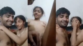 A girl bangs her boyfriend for the first time in a Tamil sex clip
