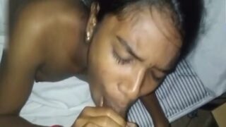 Cock-starved whore nearly swallows her man’s dick whole in Tamil porn