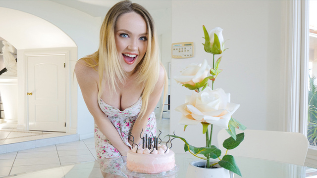 Happy Birthday, slut—let me eat your cake right off your skin
