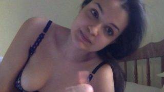 Hot NRI chick giving sloppy blowjob and teasing handjob