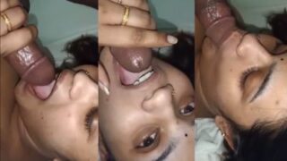 Sexy milf gives her friend’s husband a deep, dirty desi blowjob