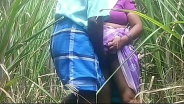 Indian village couple fucking outside in the open