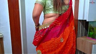 My milkman came to collect the bill, and I paid him with my tight pussy in the kitchen, Indian village bhabhi style, with dirty Hindi moans.