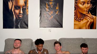Interracial Gangbang: Double Vaginal with a Horny Indian Slut