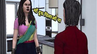Indian desi step mom gets fucked by step son with Hindi dirty talk audio