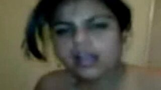 Busty girl rides her boyfriend wild and hard in their hot home video