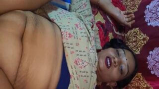 Husband wakes his wife up and films their dirty desi sex tape.