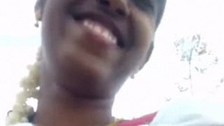 Watch horny Indian tribal girl flash her tits outside