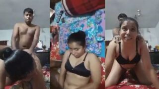 Wild man’s thick cock slams his wife, she screams in Bangla sex clip