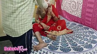 Indian bride gets rammed by her Sasur while husband’s at work, she’s making it a special day, first-time cheating in a saree, raw desi honeymoon sex with dirty Hindi talk
