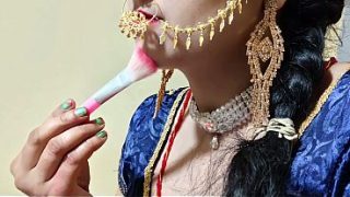 First night desi Indian couple fucking raw, romantic sex with dirty Hindi talk, leaked MMS